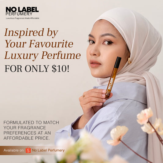 Official No Label Perfumery | Solat-Friendly | Singapore-Made | Eau De Parfum | Travel Size | 10 ML | 20 Various Scents