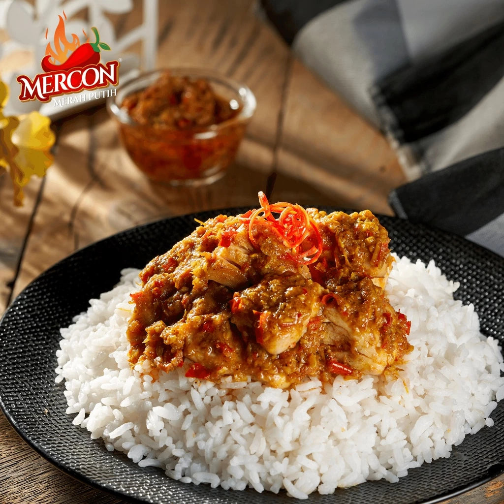 Mercon Merah Putih - Ayam Bali (Balinese-Style Chicken in Red Chili Stir-Fry) | Freshly Sealed & Ready to Eat